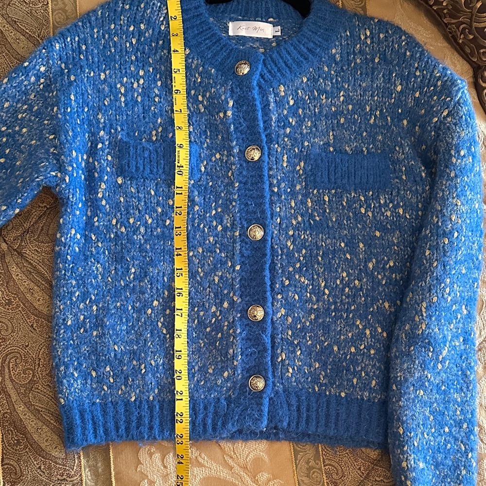 Blue and gold Cardigan - Picture 7 of 8